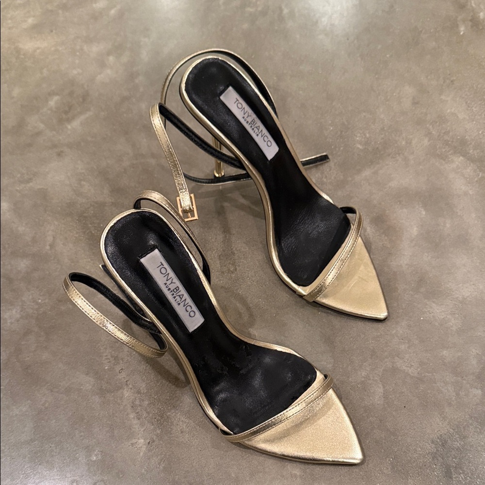 Tony Bianco - MICKY GOLD NAPPA - Metallic Gold Heels